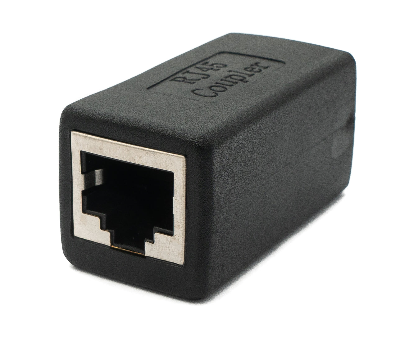 SYSTEM-S LAN Adapter RJ45 Buchse zu Buchse Ethernetadapter Kabel in Schwarz