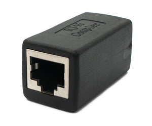 Adaptador LAN SYSTEM-S Cable adaptador Ethernet conector RJ45 a conector hembra en color negro