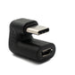 SYSTEM-S USB 3.1 U Turn 180° Adaptador Tipo C Macho a 2.0 Micro B Hembra Cable en Negro