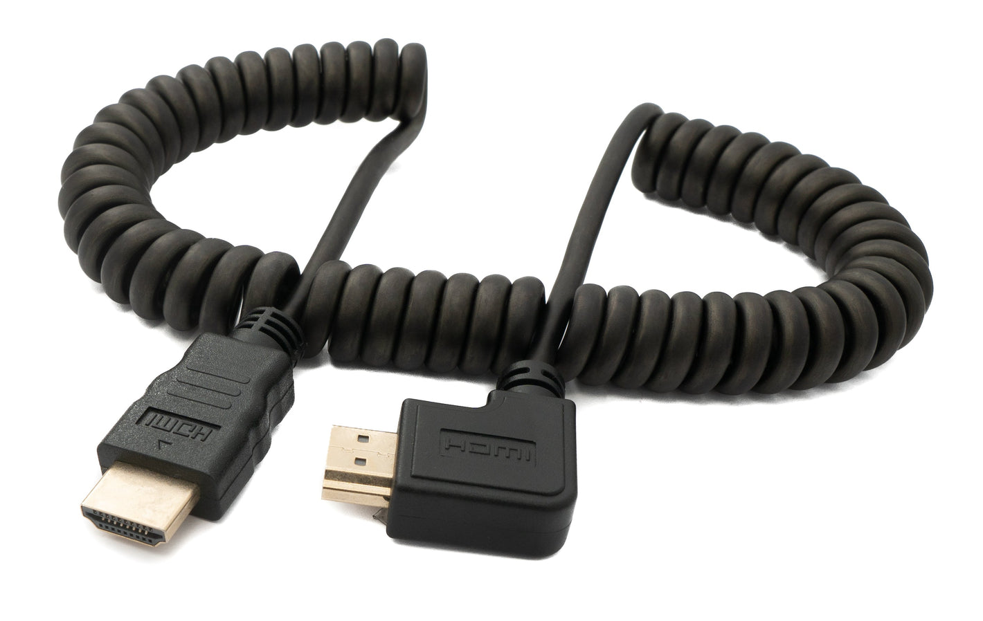 Cavo HDMI 1.4 Adattatore angolare a spirale standard maschio-maschio da 2 m in nero