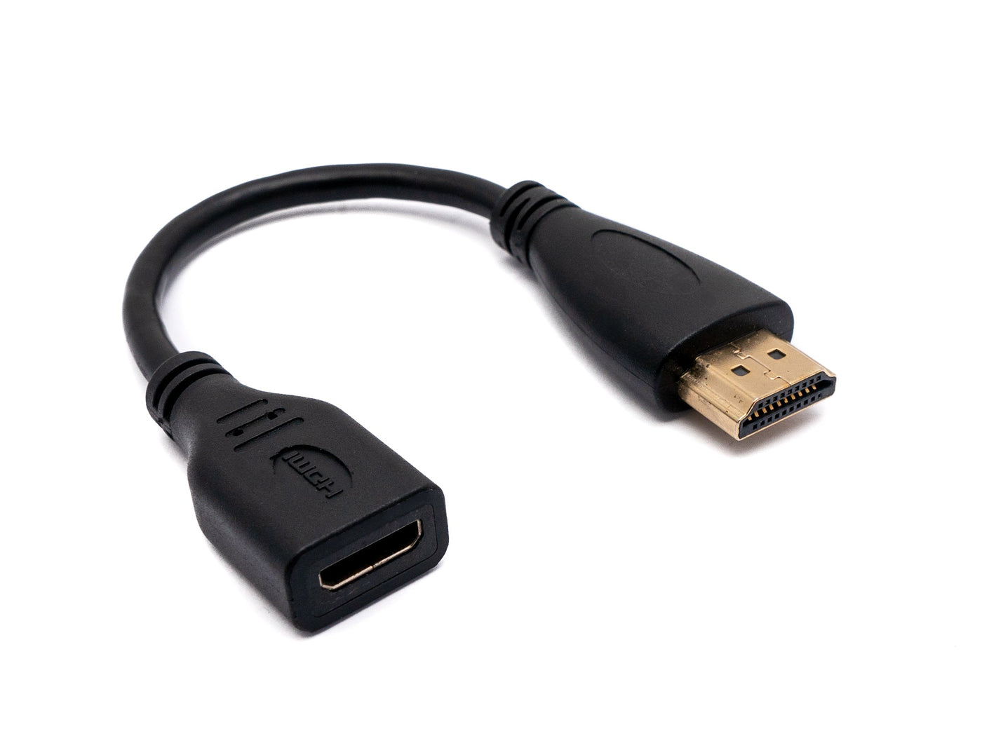 SYSTEM-S Cavo HDMI 1.4 da 17 cm spina standard a presa mini tipo C adattatore in nero