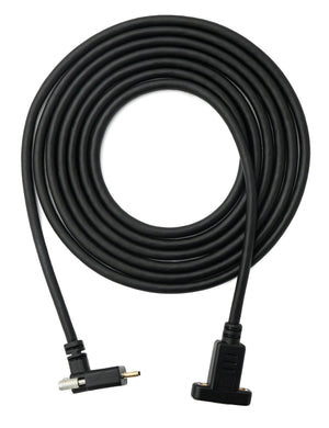 SYSTEM-S USB 3.1 Gen 2 100W Kabel 2 m Typ C Stecker zu Buchse Schraube Winkel in Schwarz