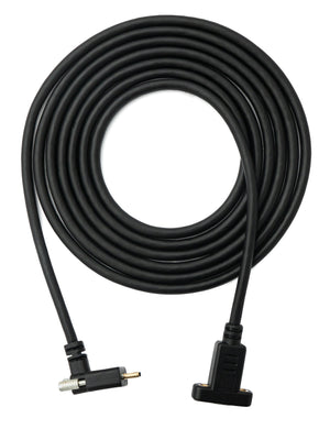 SYSTEM-S Cable USB 3.1 Gen 2 100W 2 m Tipo C macho a hembra ángulo de tornillo en negro