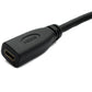 SYSTEM-S HDMI Micro Cable 30 cm female to male in black