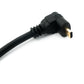 SYSTEM-S HDMI 1.4 Kabel 20 cm Buchse zu Micro Stecker Adapter Winkel in Schwarz