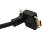 SYSTEM-S USB 3.1 Gen 2 100W Kabel 100 cm Typ C Stecker zu Buchse Schraube Winkel
