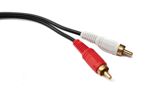 Câble SYSTEM-S Cinch 2 RCA 10 m adaptateur AV stéréo mâle vers mâle en noir