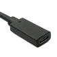 SYSTEM-S USB 3.1 Gen 2 100W Kabel 1,8 m Typ C Stecker zu Buchse Schraube Winkel in Schwarz