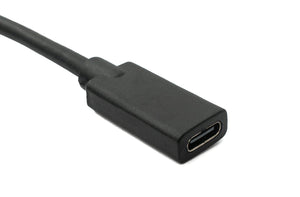 Cable SYSTEM-S USB 3.1 Gen 2 100W 1,8 m Tipo C macho a hembra ángulo de tornillo en negro