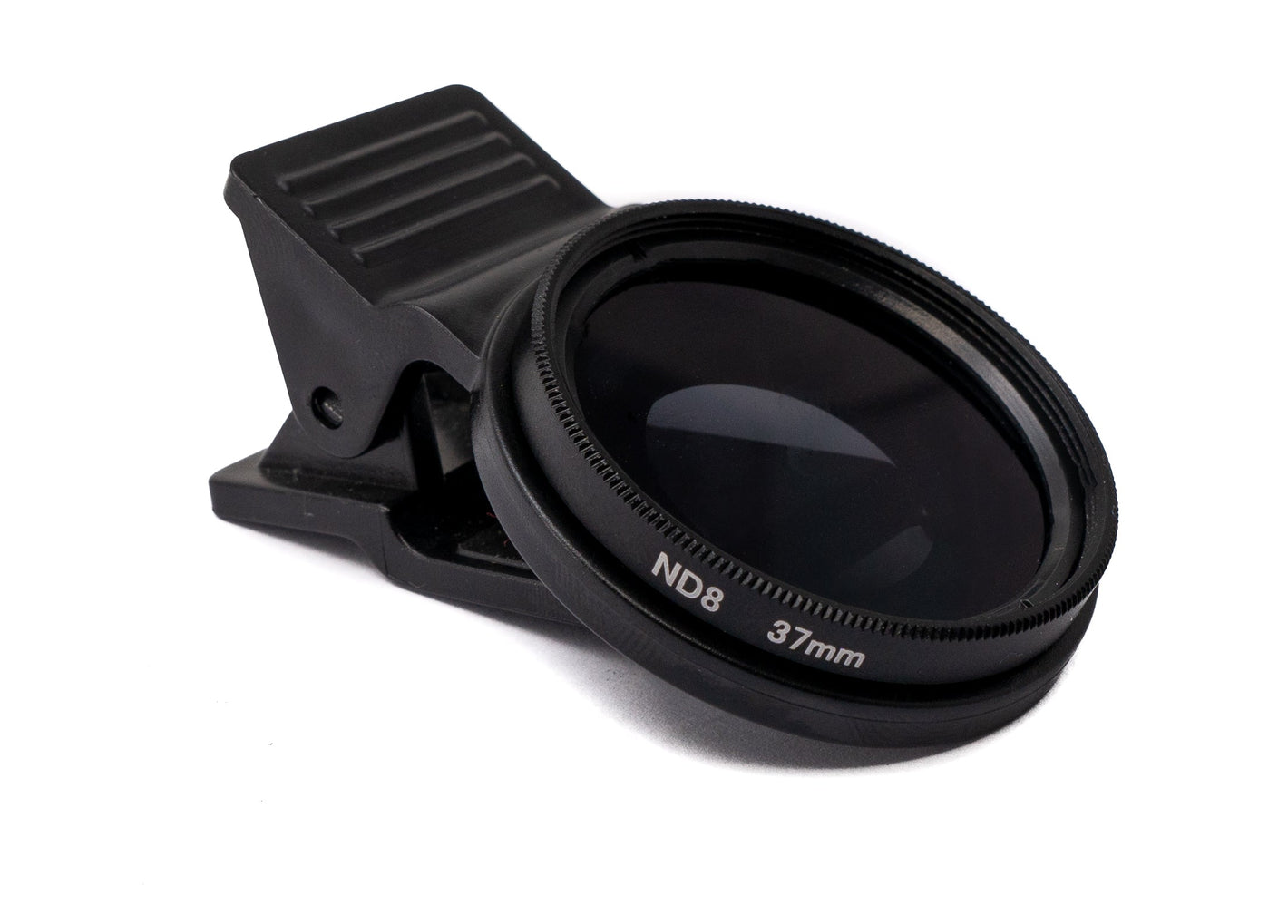 SYSTEM-S ND8 Linse 37 mm Neutraldichte Grau Filter mit Clip für Smartphones in Schwarz