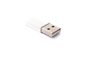 SYSTEM-S USB 3.1 adapter type C female to 2.0 type A male cable in white