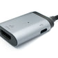 Adaptateur 3 en 1 prise HDMI 4k et 2x prise USB 3.1 Type C vers prise Type C en gris