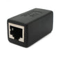 SYSTEM-S LAN Adapter RJ45 Buchse zu Buchse Ethernetadapter Kabel in Schwarz