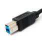 SYSTEM-S USB 3.0 Kabel 100 cm Typ B Stecker zu A Stecker Adapter in Schwarz