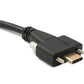 SYSTEM-S USB 3.1 Kabel 60 cm Typ C Stecker zu Buchse Schraube in Schwarz
