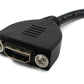 SYSTEM-S HDMI 1.4 Kabel 23 cm Typ A Buchse zu Buchse Schraube in Schwarz