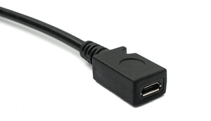 Cable SYSTEM-S USB 3.1 120 cm macho a 2.0 Mini B hembra adaptador espiral en color negro