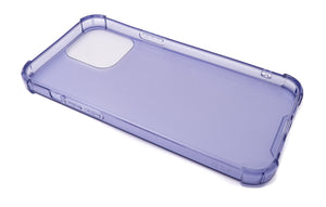 Custodia protettiva in silicone viola trasparente per iPhone 13 Pro Max