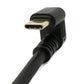 SYSTEM-S USB 3.1 U Turn 1,8 m Kabel Typ C Stecker zu Buchse 360° Winkel in Schwarz