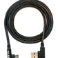 SYSTEM-S USB 3.1 Kabel 100cm Typ C Stecker zu 3.0 Typ A Stecker geflochten Winkel Schwarz