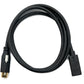 SYSTEM-S USB 3.1 Kabel 100 cm Typ C Stecker zu Buchse Schraube Adapter in Schwarz