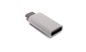 SYSTEM-S USB 3.1 adapter type C female to 2.0 Micro B male cable in white