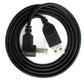 Câble USB 2.0 100 cm adaptateur coudé type B mâle vers A mâle en noir