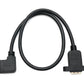 SYSTEM-S HDMI 1.4 Kabel 50 cm Typ A Stecker zu Stecker Schraube Winkel in Schwarz