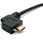 SYSTEM-S USB 3.1 Kabel 200 cm Typ C Stecker zu Buchse Schraube Winkel in Schwarz