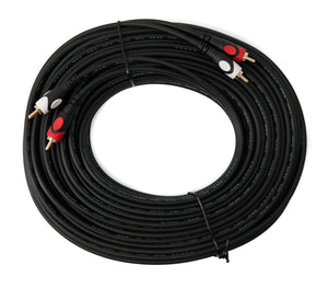 Cable SYSTEM-S Cinch 2 RCA de 20 m adaptador AV estéreo macho a macho en negro