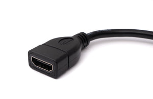 Cavo HDMI 1.4 Adattatore angolare standard maschio-femmina da 15 cm in nero