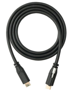 SYSTEM-S USB 3.1 Gen 2 100W Kabel 100 cm Typ C Stecker zu Stecker Schraube Adapter in Schwarz