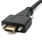SYSTEM-S USB 3.1 Gen 2 Kabel 60 cm Typ C Stecker zu Buchse Schraube in Schwarz