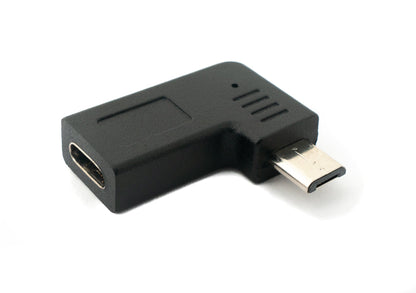 SYSTEM-S USB 3.1 Adapter Type C Female to 2.0 Micro B Male Angle Right