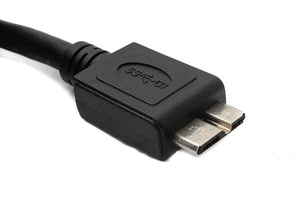 SYSTEM-S USB 3.0 Kabel 8 m Micro B Stecker zu A Stecker Adapter in Schwarz