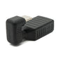 SYSTEM-S USB 3.1 U Turn 180° Adapter Typ C Stecker zu 2.0 Typ A Buchse Kabel in Schwarz