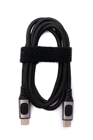 SYSTEM-S USB 3.1 Gen 2 cable 100 cm type C male to male braided adapter