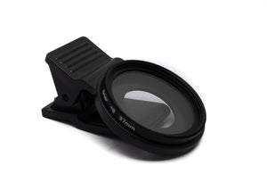 SYSTEM-S Star Filter 8 point 37 mm Star Light lens with clip for smartphones in black