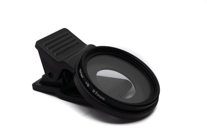 SYSTEM-S Stern Filter 8 Punkt 37 mm Star Light Linse mit Clip für Smartphones in Schwarz