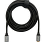 SYSTEM-S USB 3.1 Gen 2 Kabel 3 m Typ C Stecker zu Stecker geflochten in Schwarz