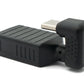 SYSTEM-S USB 3.1 U Turn 180° Adapter Typ C Stecker zu 3.0 Typ A Buchse Kabel in Schwarz
