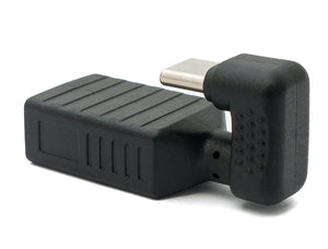 SYSTEM-S USB 3.1 U Turn 180° Adapter Typ C Stecker zu 3.0 Typ A Buchse Kabel in Schwarz