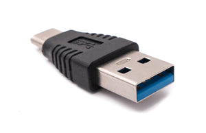 Adaptateur SYSTEM-S USB 3.1 type C mâle vers câble 3.0 type A mâle en noir