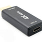 SYSTEM-S HDMI 1.4 4k HDTV adapter type A male to USB 3.1 type C female cable in black