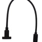 SYSTEM-S USB 3.1 Kabel 30 cm Typ C Stecker zu Buchse Schraube Adapter in Schwarz