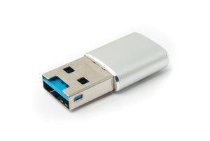 SYSTEM-S SD Karte Adapter Micro SD zu USB 3.0 Typ A Buchse Kabel Memory Card Reader Grau