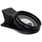 SYSTEM-S Makro Linse +4 Zoom Close Up Filter mit Clip in Schwarz