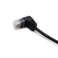 SYSTEM-S LAN cable 25 cm RJ45 8P8C STP Cat6 plug to plug angled black