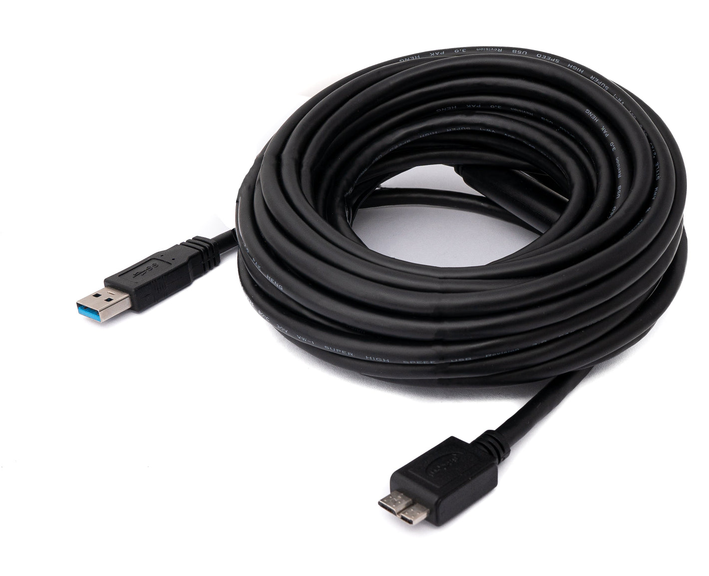 Cable USB 3.0 SYSTEM-S de 8 m Micro B macho a Tipo A macho en negro