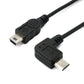 SYSTEM-S USB 3.1 Kabel 30 cm Mini B Buchse zu Stecker & Micro B Stecker Winkel Schwarz